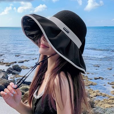 Chapeau Panama Homme Femme - Paille Naturelle Respirante, Large Bord Anti-UV, Idéal Plage Voyage Été