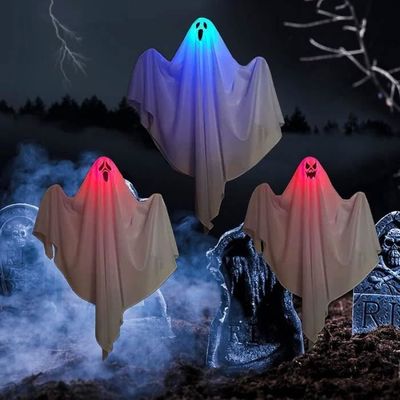 P'tit Clown - Arche Cimetière Gonflable Halloween 2,4 M - 5 LEDs - Gonfleur Intégré - Intérieur/Extérieur