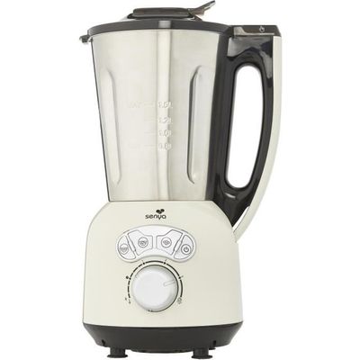 Ariete Mixeur en Verre Vintage 583, Blender Multifonctionnel avec 4 Lames, 4 Vitesses + Impulsion, Fonction Broyeur de Glace, Capacité de 1,5 Litre, 1000W, Bleu Clair
