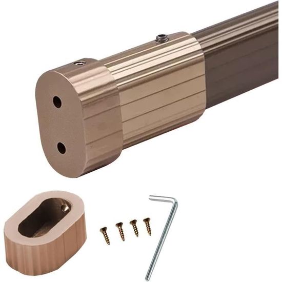 Barre De Penderie En Aluminium Doré Amovible - Longueur 55 Cm, Charge 100 Kg, Pour Placard, Douche, Balcon - 11