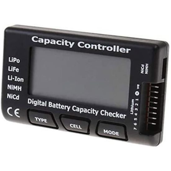 Testeur De Capacité De Batterie Numérique RC Cellmeter 8, Testeur De Capacite De Batterie Numerique Rc Cellmeter 8 Testeur De Tension Pour Cellules Li Ion Nimh Nicd Bleu