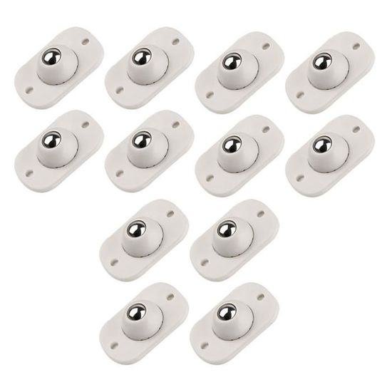 Lot De 4 Roulettes Adhésives 360° Noires - Pour Rangement De Canettes, Meubles, Tiroirs