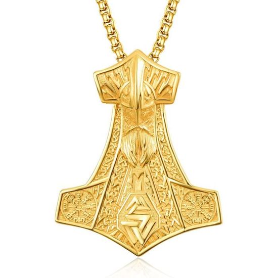 Collier Pendentif Viking Pour Homme - Nœud Viking (Valknut) - Amulette - Neuf Sans Emballage