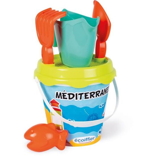 Seau De Plage Ecoiffier - Jeu Camion Benne 17 Cm Avec Accessoires