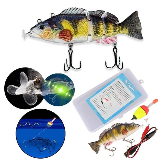 pêche électrique avec Lampe à LED, leurre électrique pêche Natation