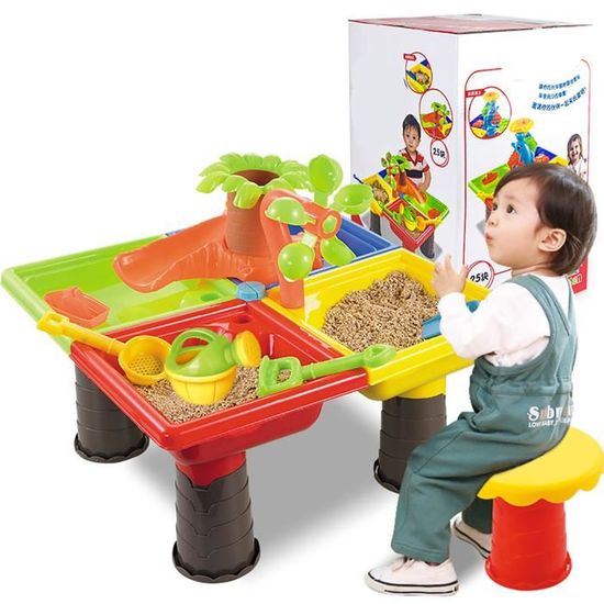 Table 4-en-1 Sable & Eau - Table d'eau, Jouets de plage, Table de boue, Table de plage
