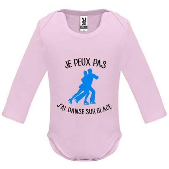 Body b b Manche Longue B b Fille Rose JE PEUX PAS J AI
