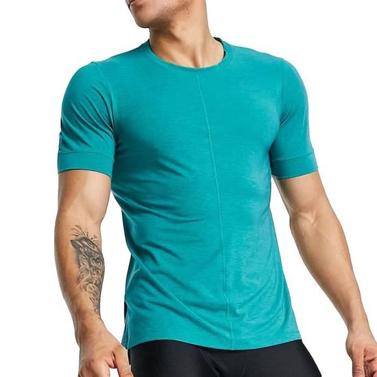 T-shirt DIESEL Homme Turquoise/gris - Taille M - Manches Courtes Coton - Neuf Avec étiquettes