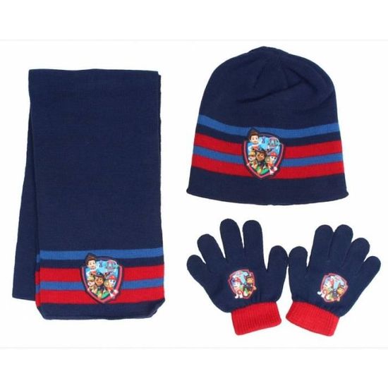 Écharpe Tubulaire Paw Patrol Enfant - Snood Polaire Rouge/Bleu