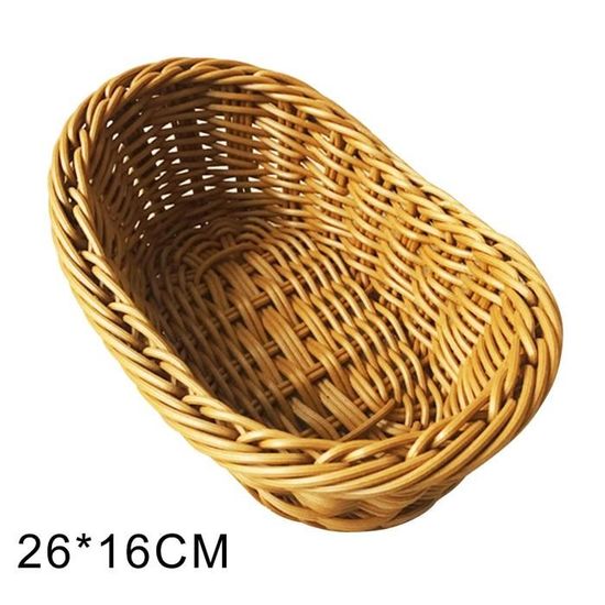 Panière corbeille haute 55cm rotin/osier ronde ancienne Beige