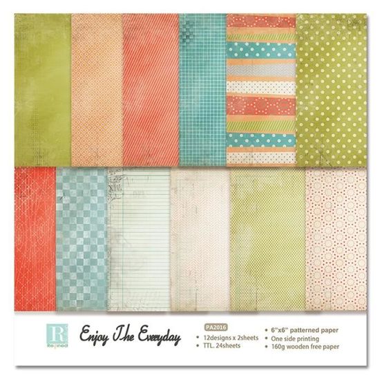 Kit De Papiers Pour Scrapbooking Basic Book 10 Wood - Papiers Mintay - 24 Feuilles Par 12,50