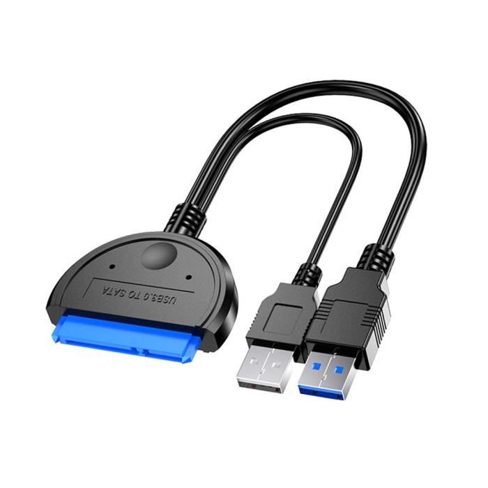 L'adaptateur SATA USB 3.0 pour Serial ATA de Câble de convertisseur  22broche Disque dur externe pour disque dur HDD/SSD 2,5' - Chine Pour SATA  USB et câble de disque dur SATA conducteur