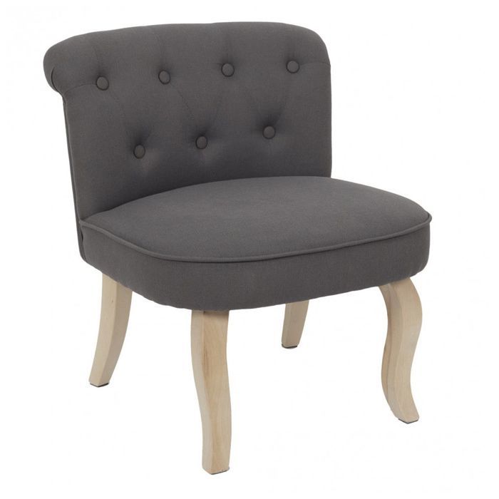 Poufs fauteuils et chaises - Fauteuil - Eleanor - L 46 cm x l 55 cm x H 65 cm - Gris