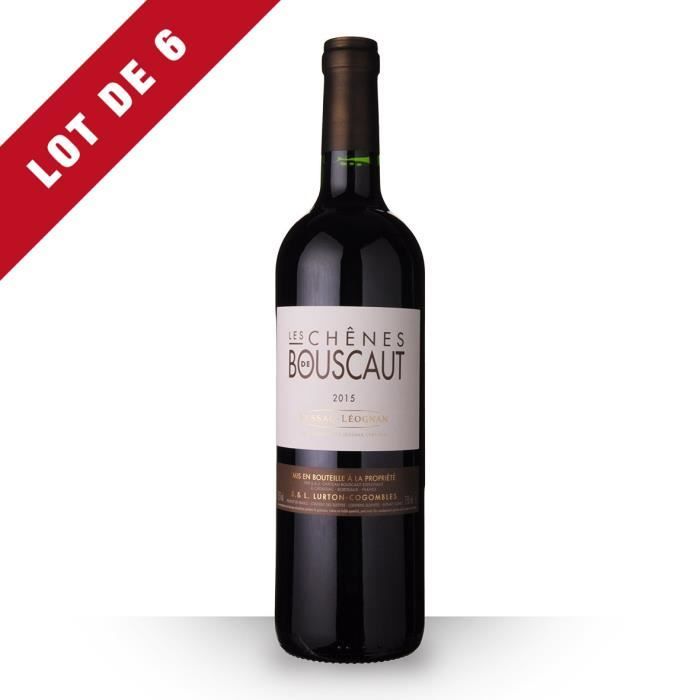 6x Les Chênes de Bouscaut 2015 AOC Pessac-Léognan - 6x75cl - Vin Rouge
