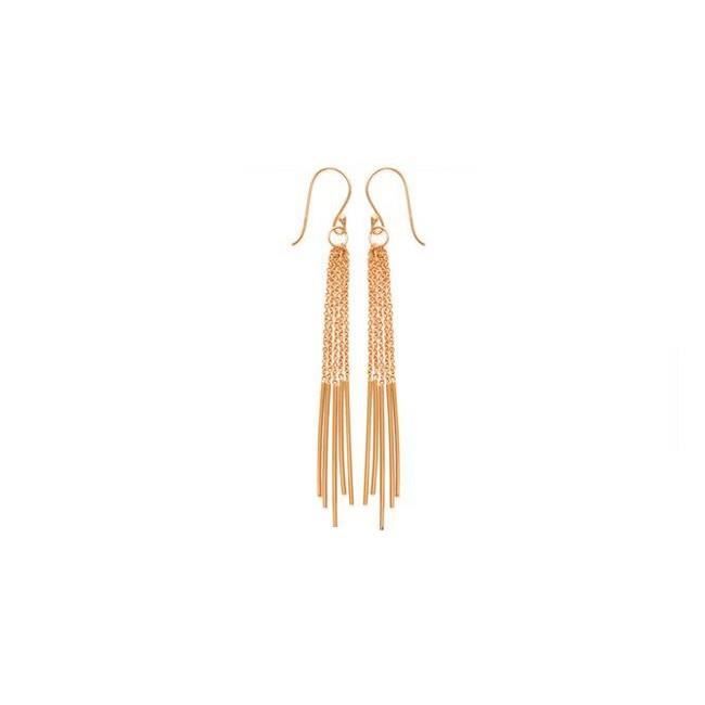 Boucles D'oreille Pendantes Perle Nacrée Rose Argent 925