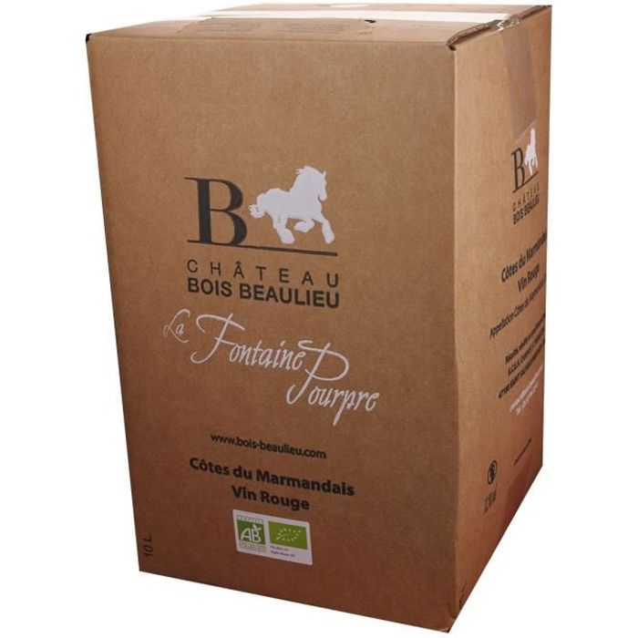 Bag-in-Box 10L Château Bois Beaulieu Rouge AOC Côtes du Marmandais - Vin Rouge