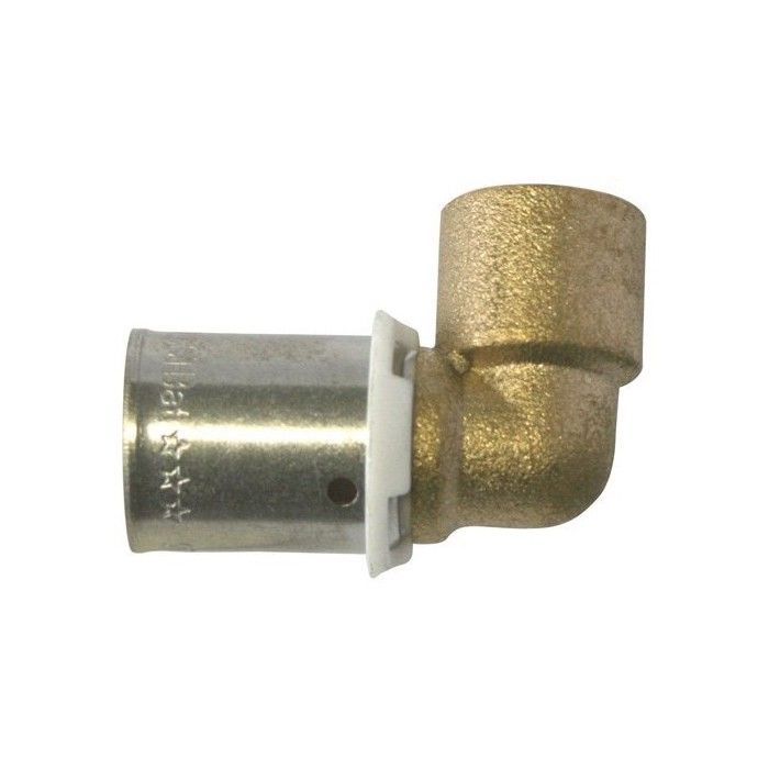 SOMATHERM Raccord à sertir PER coude à souder tube cuivre Ø 12 - Ø tube cuivre 14