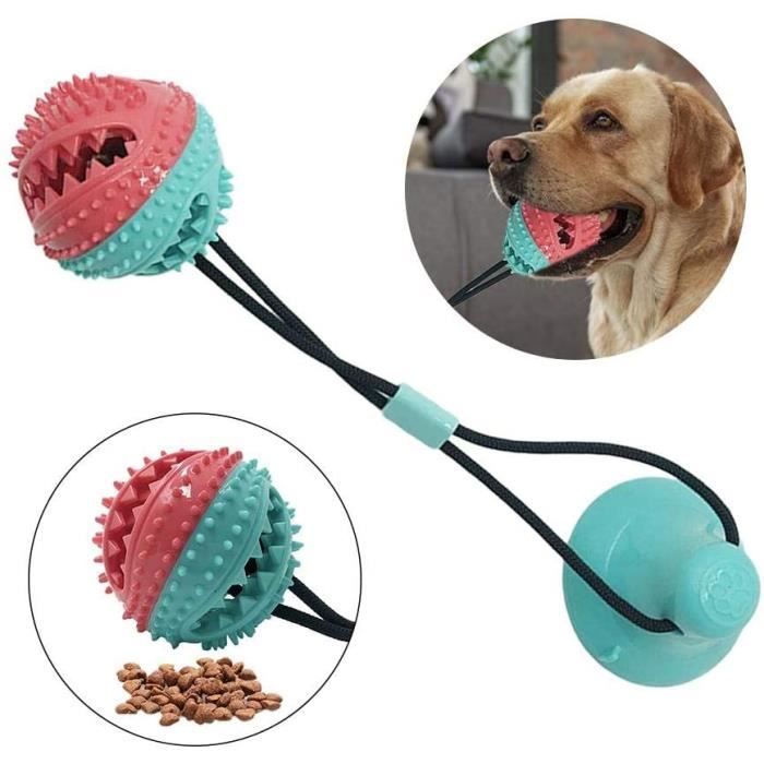 Jouets À Mâcher Chien,Durable Dog Tug Rope Ball Toy avec Ventouse,Soins Dentaires Nettoyage Efficace des Dents pour Chien