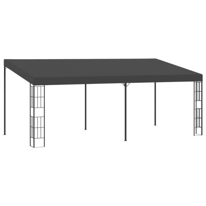 Tonnelle de Jardin - Barnum Belvédère mural 3x6 m Anthracite Tissu