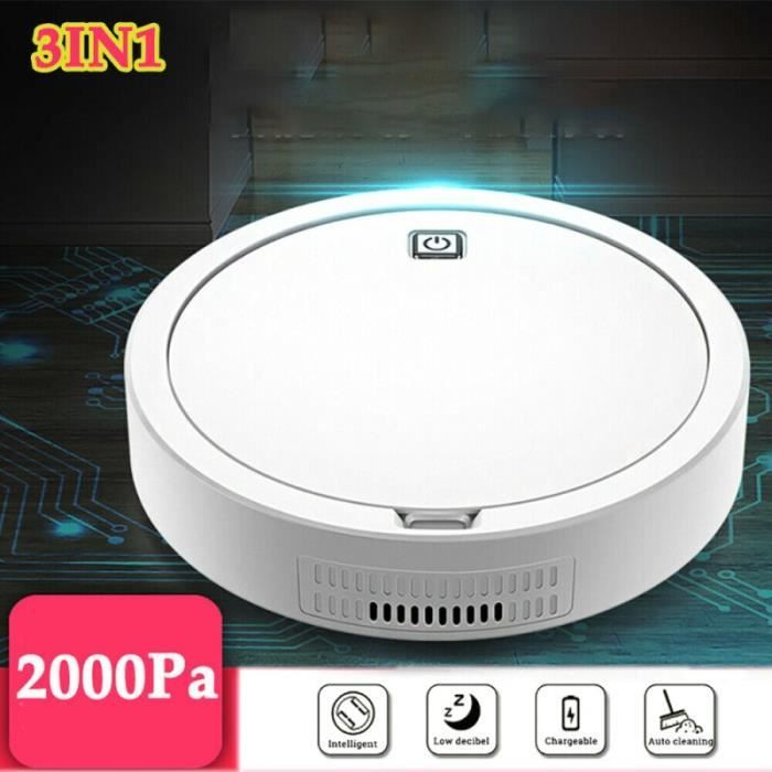 PRI Aspirateur Robot multifonctionnel 2000Pa 3 en 1 Robot de balayage intelligent et Rechargeable Auto pour la maison