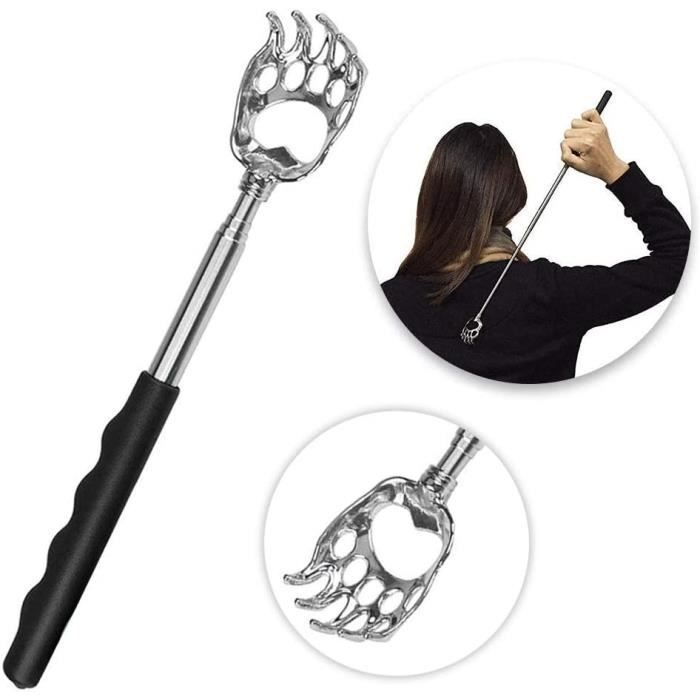 Accessoires de massage manuel Patte D'Ours TéLescopique Masseurs pour le dos Portable Masseur De Main Extensible En MéTa 179072