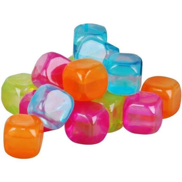 lot 10 glaçons plastique Réutilisable A L'Infini Spécial Summer Time Eté Rafr