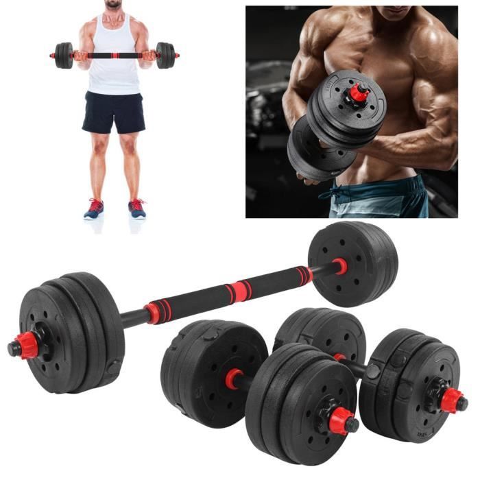 Ensemble d'haltères Ensemble de combinaison d'haltères réglables d'exercice à domicile 10 kg x 2 équipement de fitness