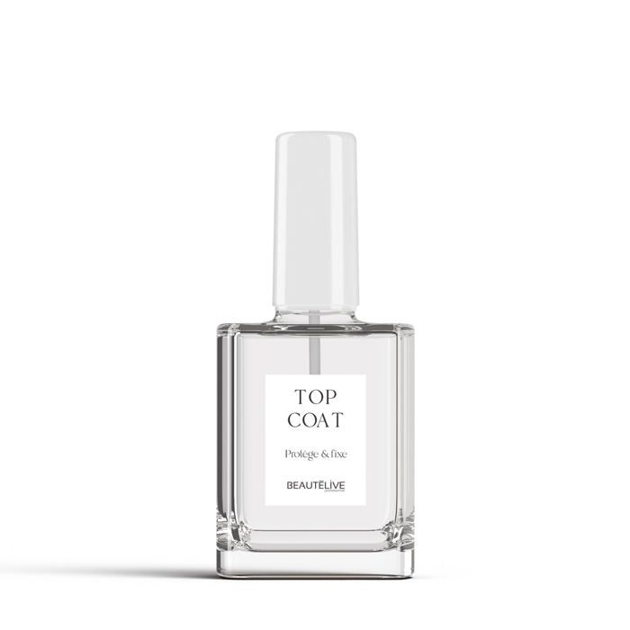 Top coat enrichi en silicium 10ml, Transparent fni Brillant - Soin et finition Ongles - Beautélive