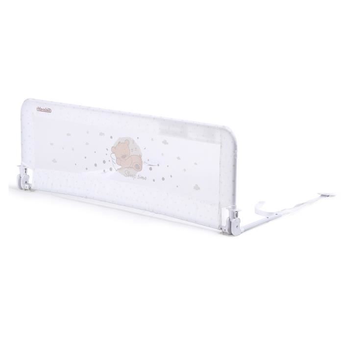 POLI Barrière de lit pliable 130 cm Blanc