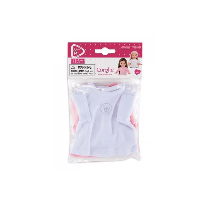 COROLLE - Ma Corolle - 2 T-shirts blanc et rose - Dès 4 ans