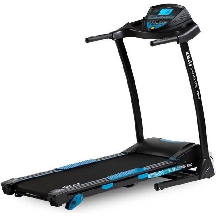 FYTTER RUNNER RU-3BX: Tapis de course motorisé avec moteur de 2.5CV, vitesse de 14 km/h avec inclinaison manuelle à 3 niveaux