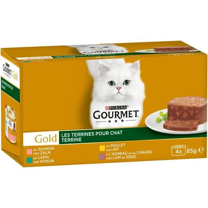 GOURMET Terrines au lapin pour chats - 4x85g