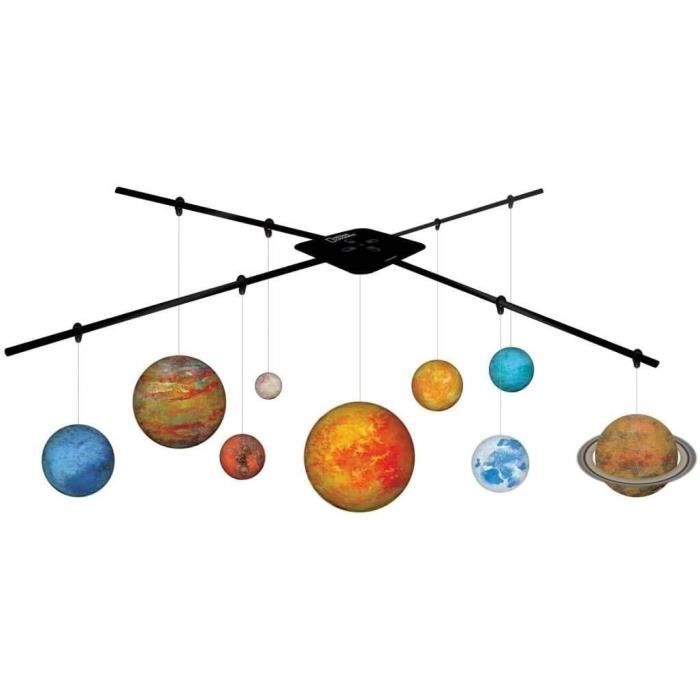 National Geographic système solaire mobile junior lumineux 14 pièces