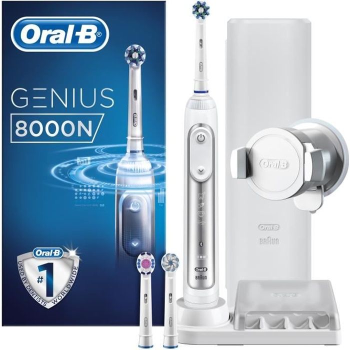 Oral-B Genius 8000N Brosse à dents électrique par BRAUN - Gris