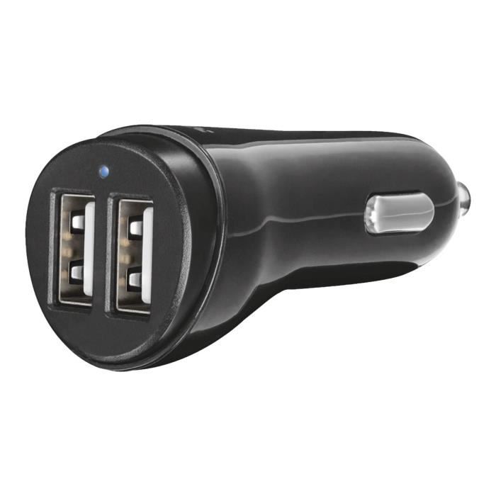 TRUST 2x12W Fast Dual Car Charger - Chargeur allume-cigare 2 Ports