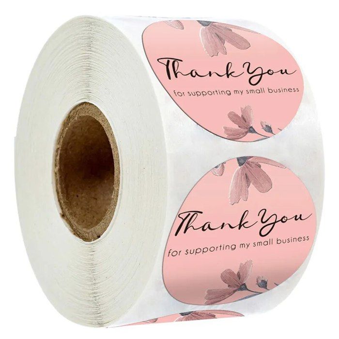 Jiuzcare Etiquette Merci 3,8cm Rondes 500 Pièces Autocollants Remerciement Thank You pour Les Emballage Enveloppe Cadeau, H102
