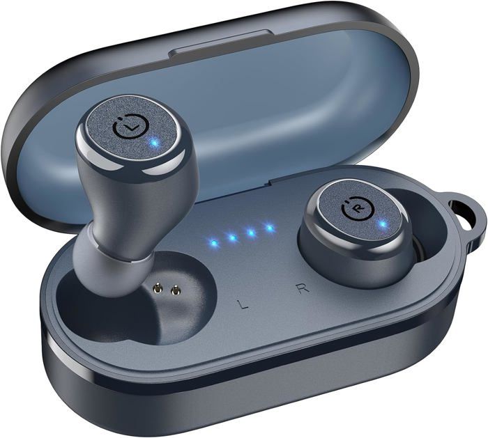 Écouteurs Bluetooth Mini Pour Dormir - Bluetooth 5.4, Écran Tactile, Étanche IP7 - Appels Clairs, Brun