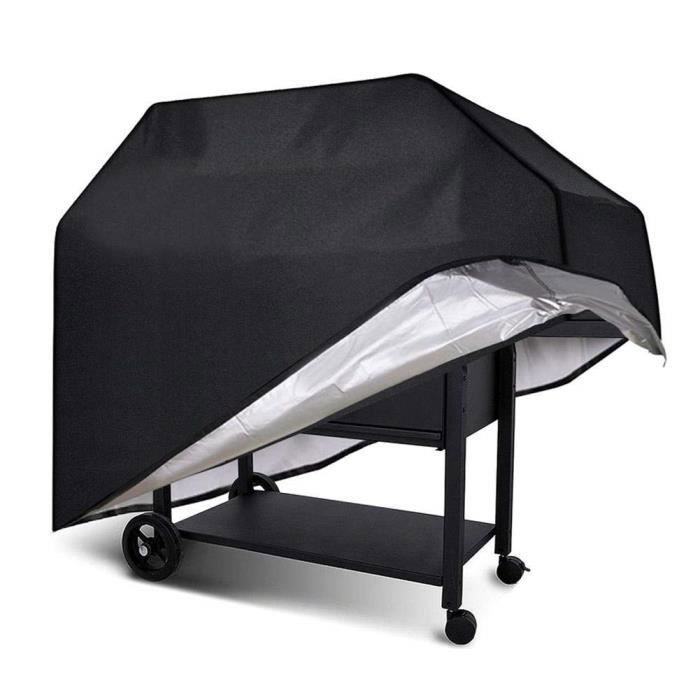Housse De Protection Pour Barbecue Rectangulaire 120x70x70 Cm - Étanche, Anti-UV, Grise