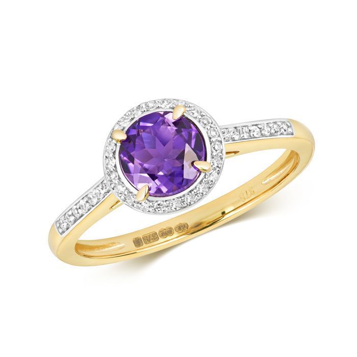 Bague Améthyste Et Brillants CZ - NEUVE Sans Emballage - Bijou Violet Et Argent