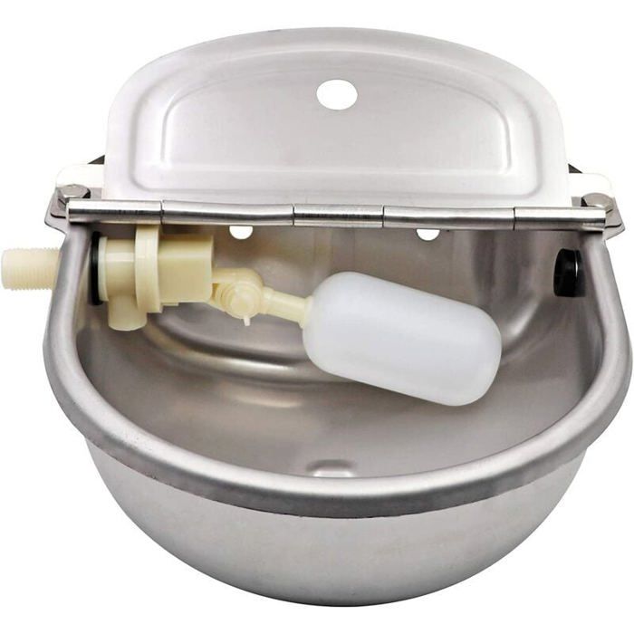 Meilleurs prix pour Abreuvoir en acier inoxydable avec bouchon de vidange et valve flotteur rglable pour chevaux chiens et couleurs multiples Largeight