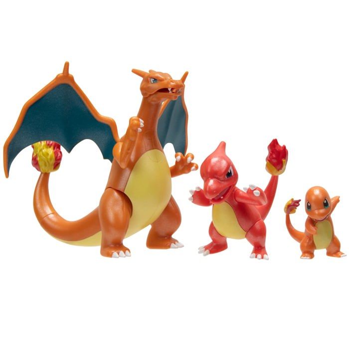 Pokemon - PKW2777 - Select Lot de 3 Figurines de Combat 2 charmanderes 3 Charmeleon et 114 cm Evolution Multipack Style 1
