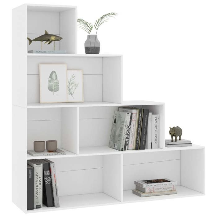 Bibliothèque Cloison VIDAXL Meuble de rangement Blanc 155x24x160 cm Bois dingénierie B118