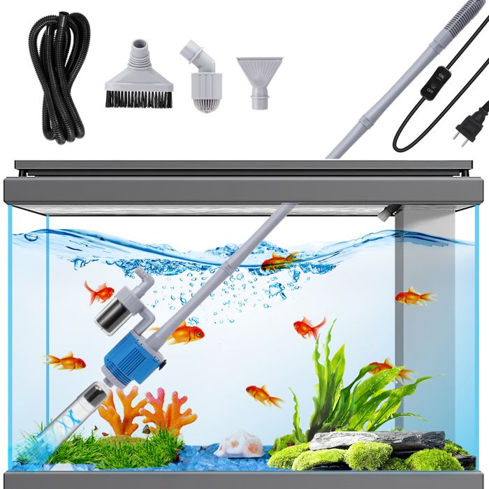 Meilleurs prix pour TTLIFE 6 en 1 Aspirateur électrique d'aquarium, 28W siphon kit de nettoyage pour changement d'eau, lavage du sable
