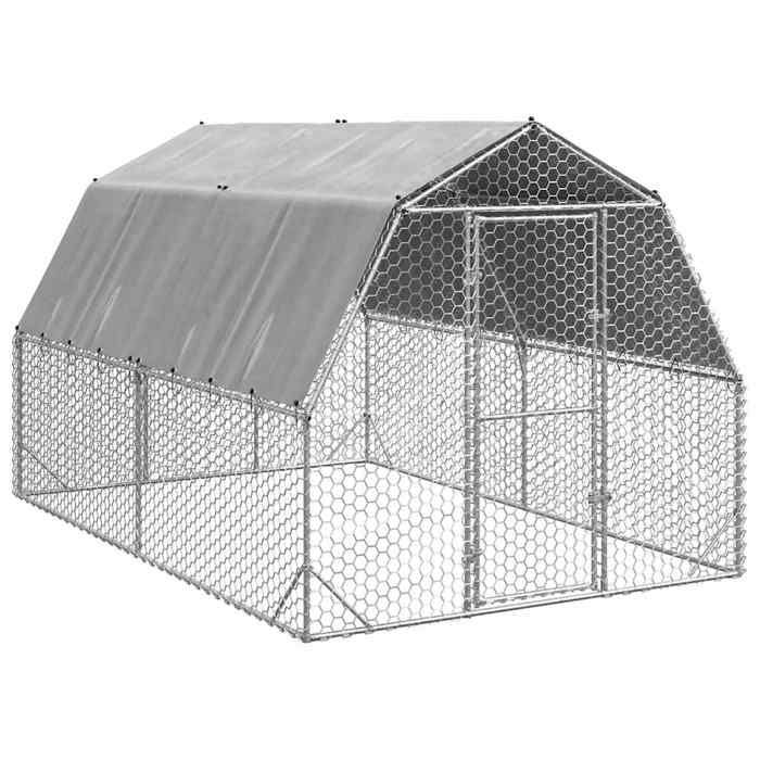 vidaXL Poulailler avec toit 2.5x4x2.25 - vue 2