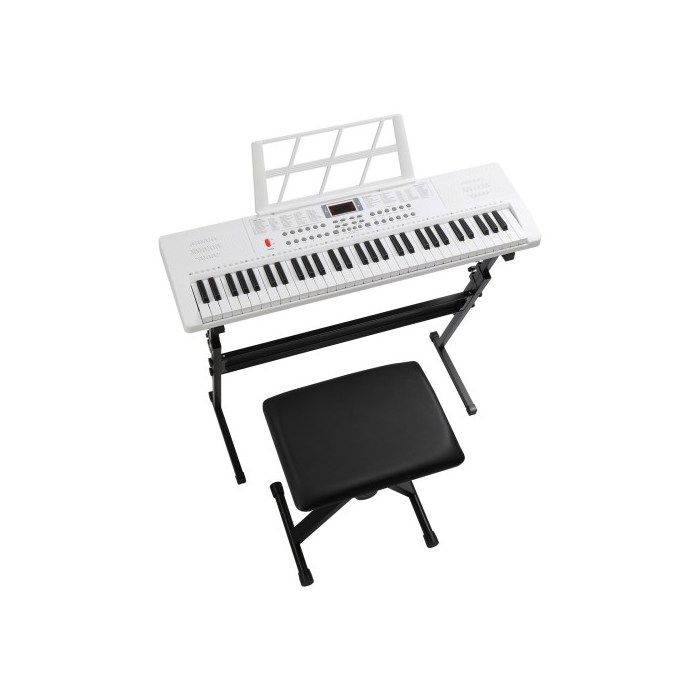 Clavier Piano Numérique 61 Touches Avec Micro - Synthétiseur Débutant, Haut-parleurs Intégrés, USB-C