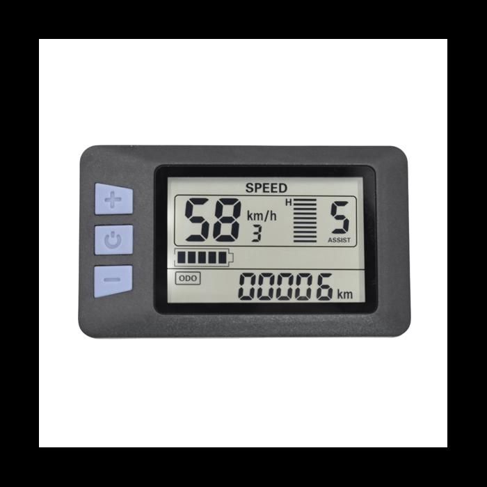 Panneau LCD S886 Pour Vélo Électrique – 24V à 60V – Accélérateur Pouce 5PIN – SODIAL Noir