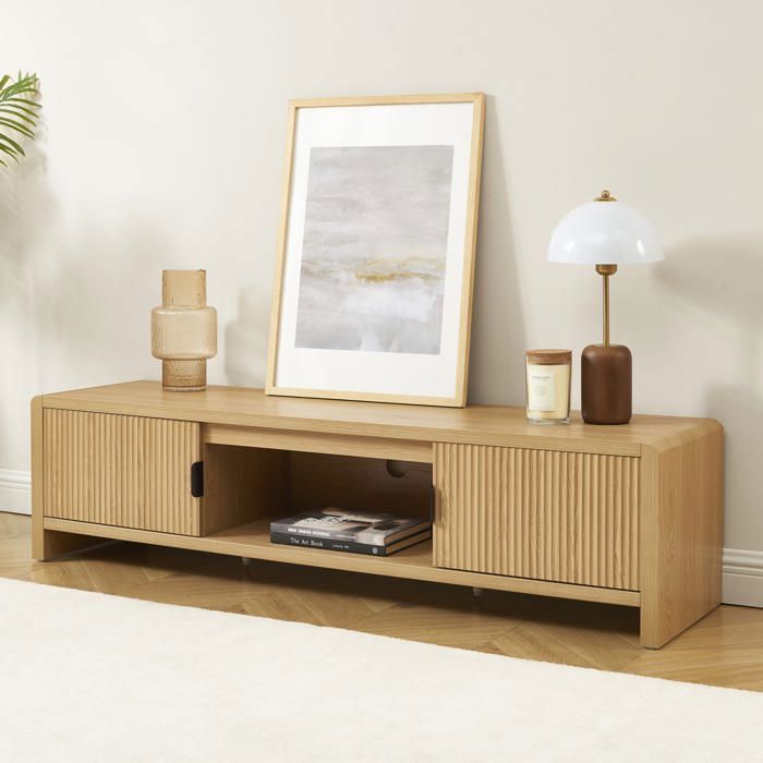 Meuble TV UTICA effet chêne 160cm Meuble TV UTICA effet chêne 160cm