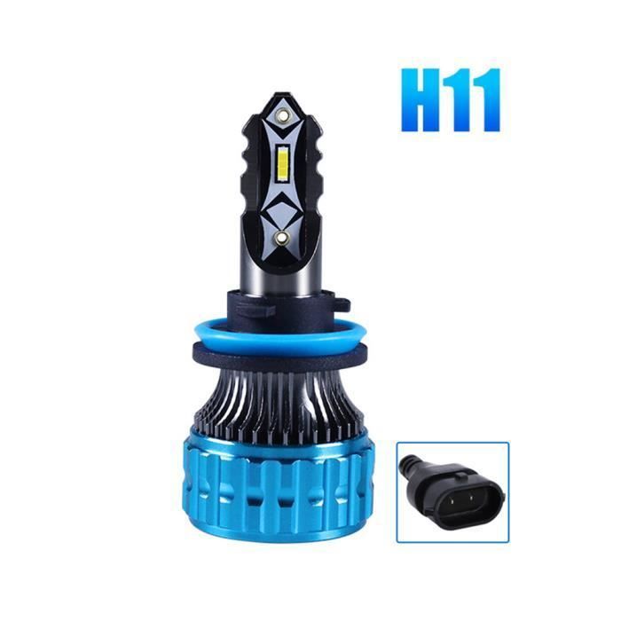 Kit 2 Ampoules LED Voiture 55W 20000LM - H8 H9 H11, 6000K Blanc Clair | Phares Xénon Puissants