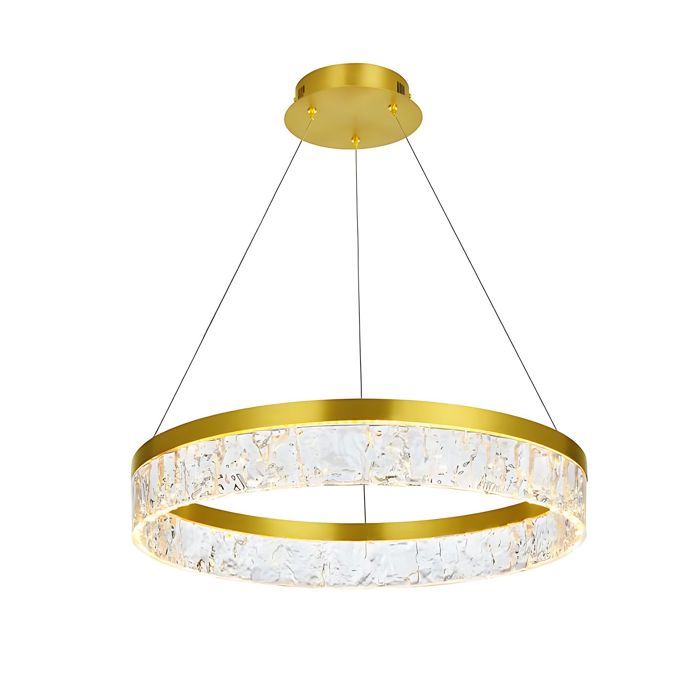 Lampe suspendue de plafond Toolight LED LHJ046-CP Lampe pendante au plafond Or 50X50X6 5CM