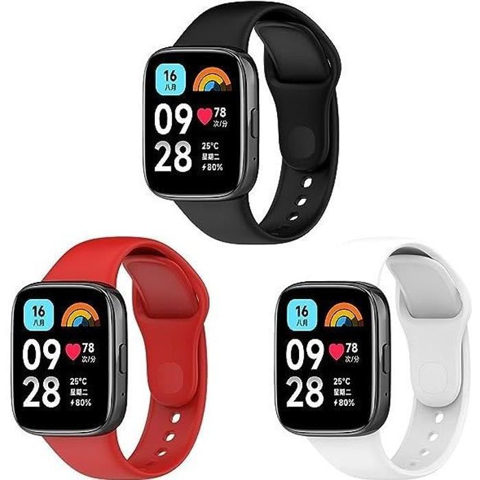 Bracelet en silicone - Xiaomi - Redmi Watch 3 Active - Rouge - Respirant